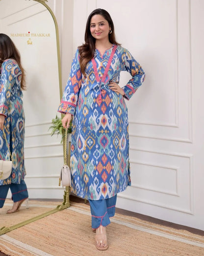 Premium Cotton Printed Designer Kurta