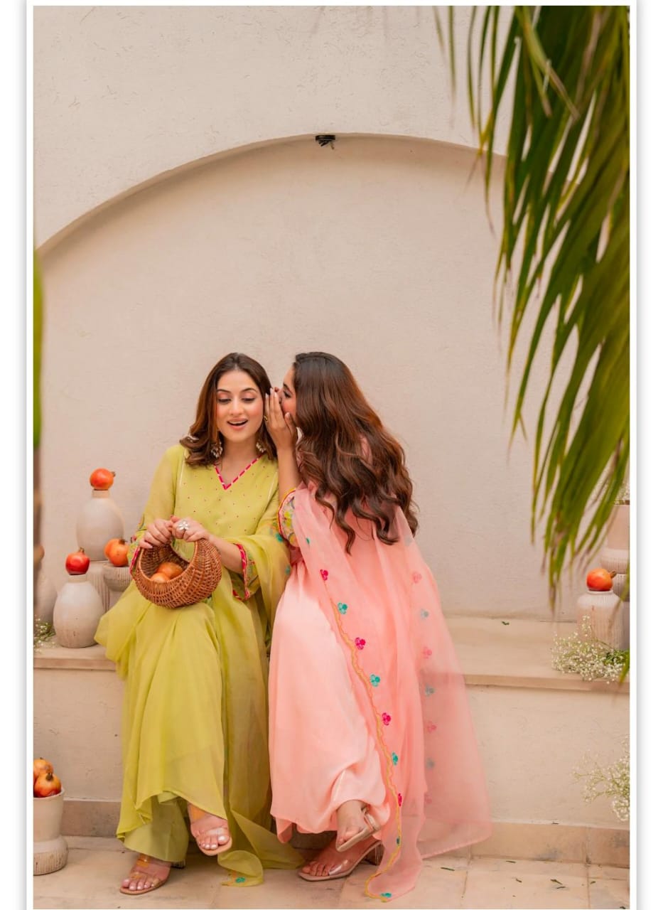 Lemon Zest Anarkali Suit Set