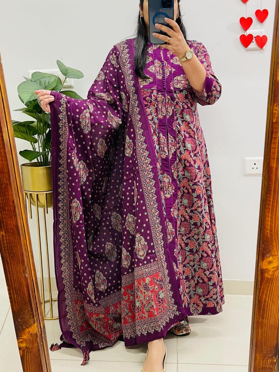 Premium Rich Floral Print Cotton Suit in Anarakali Style🥳🥳