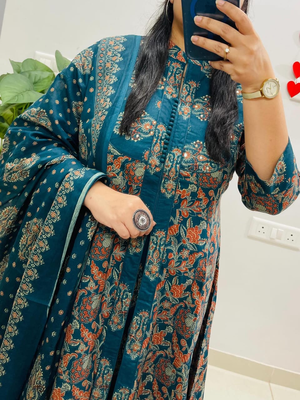 Premium Rich Floral Print Cotton Suit in Anarakali Style🥳🥳
