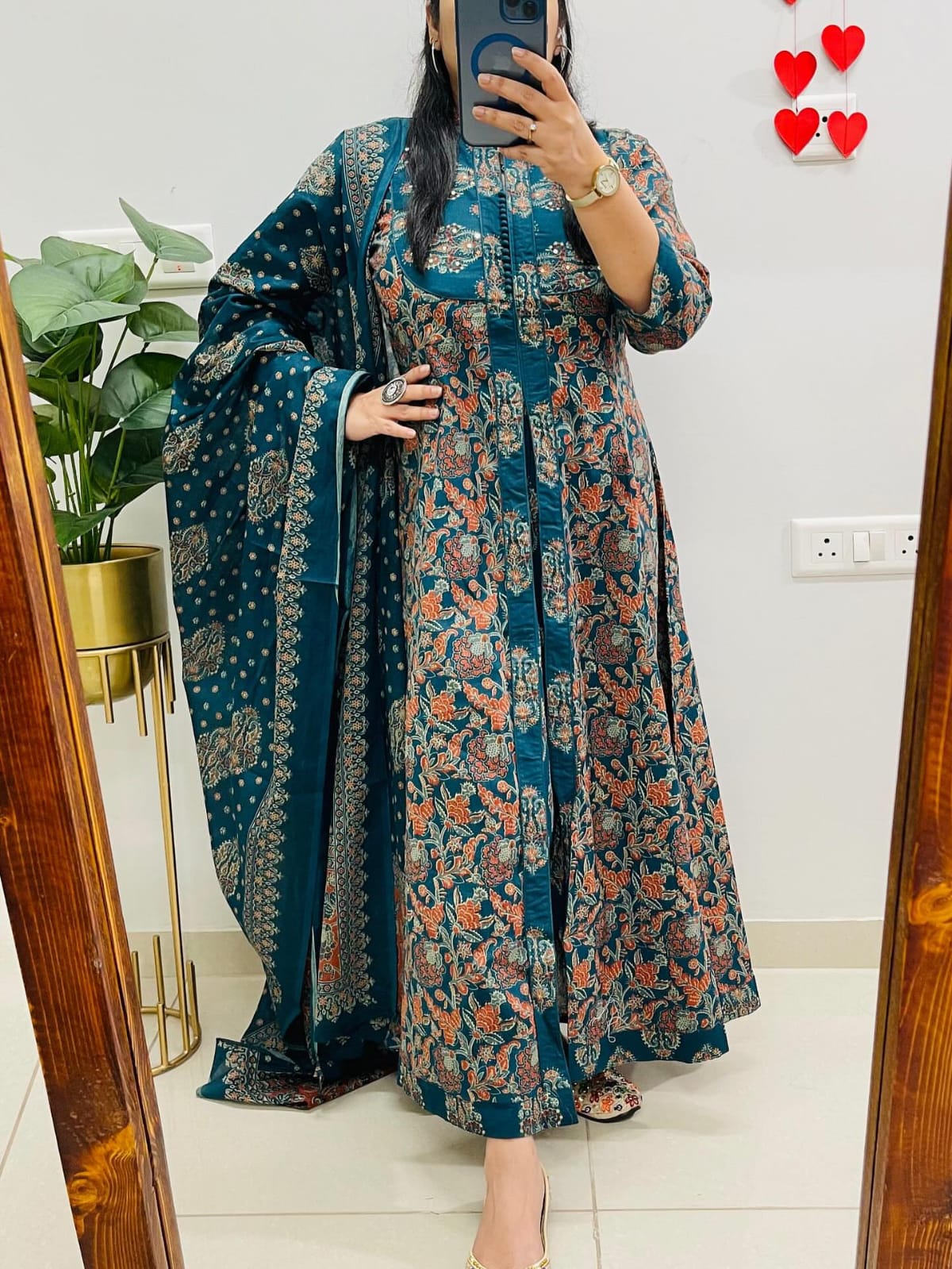 Premium Rich Floral Print Cotton Suit in Anarakali Style🥳🥳