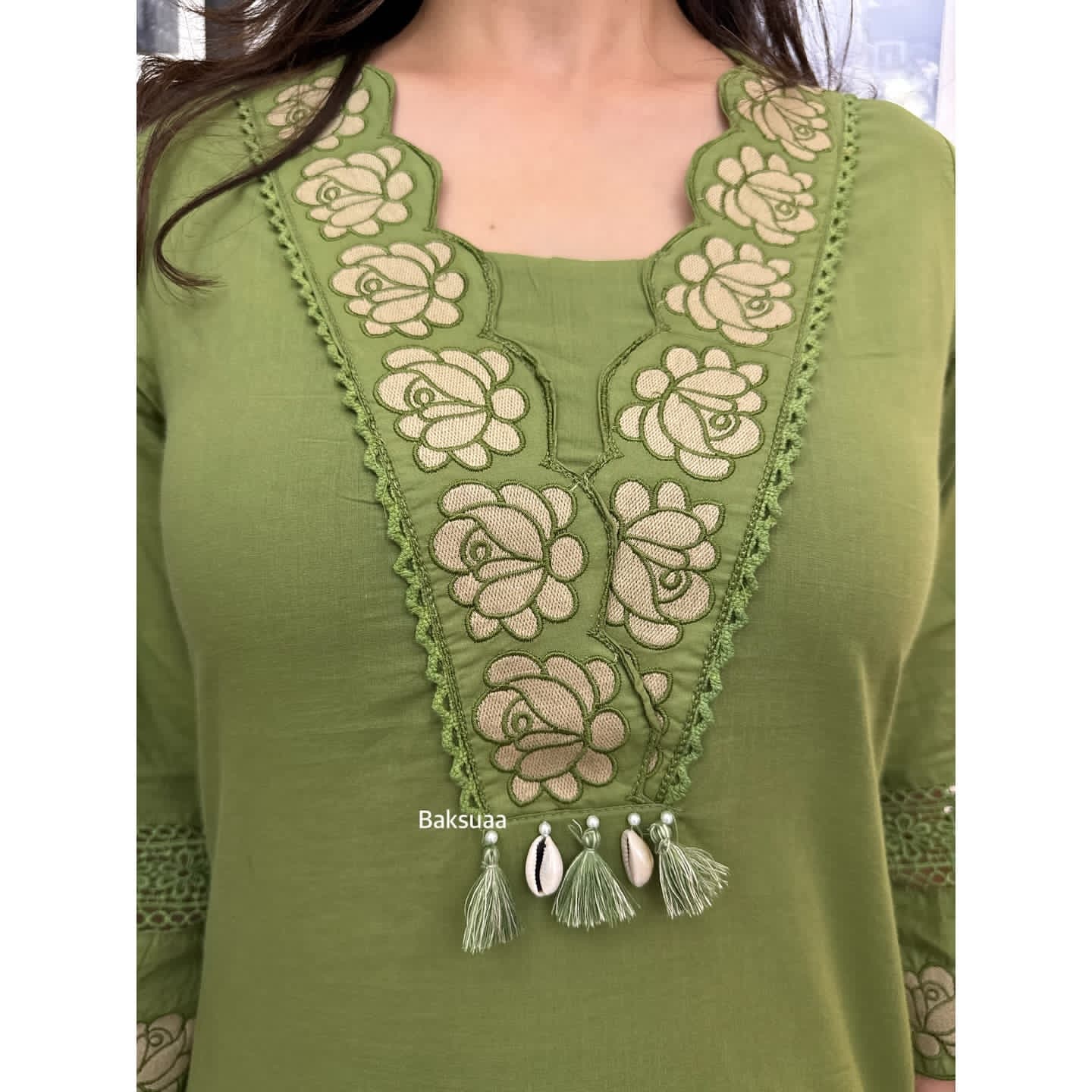 Premium Cotton Full Embroiderd Suit Set