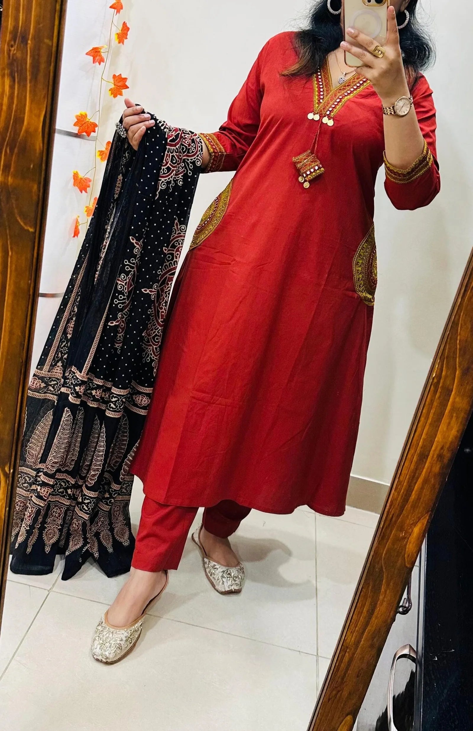 Premium Heavy Rich Dhabu Cotton Aline Suit