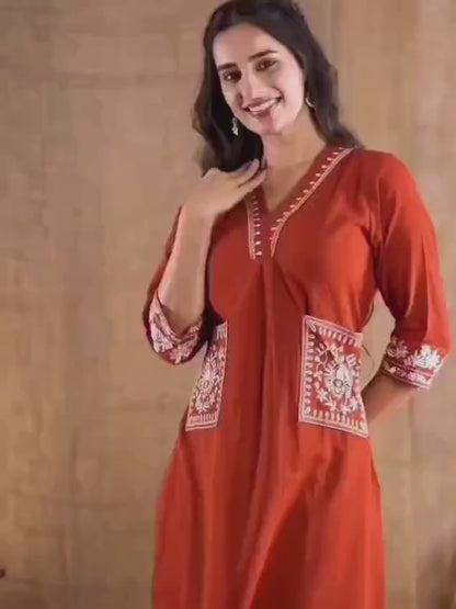 JK Fashion Elegant Sky Blue Embroidered Cotton Kurta Set